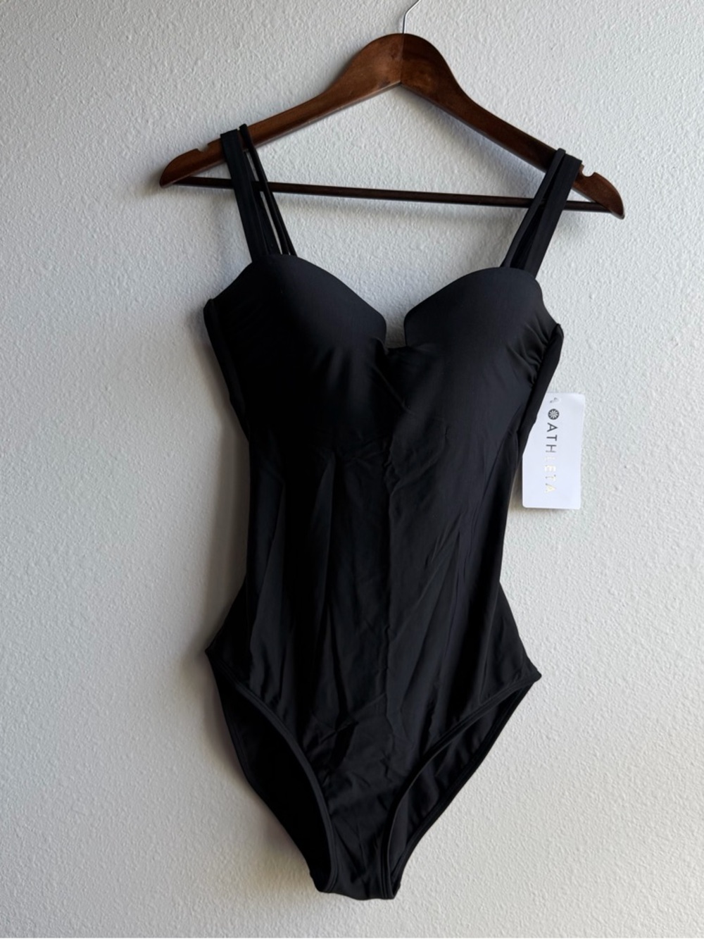 Athleta  Aqualuxe Square Plunge One Piece Swimsuit Women S Padded Shelf Bra G